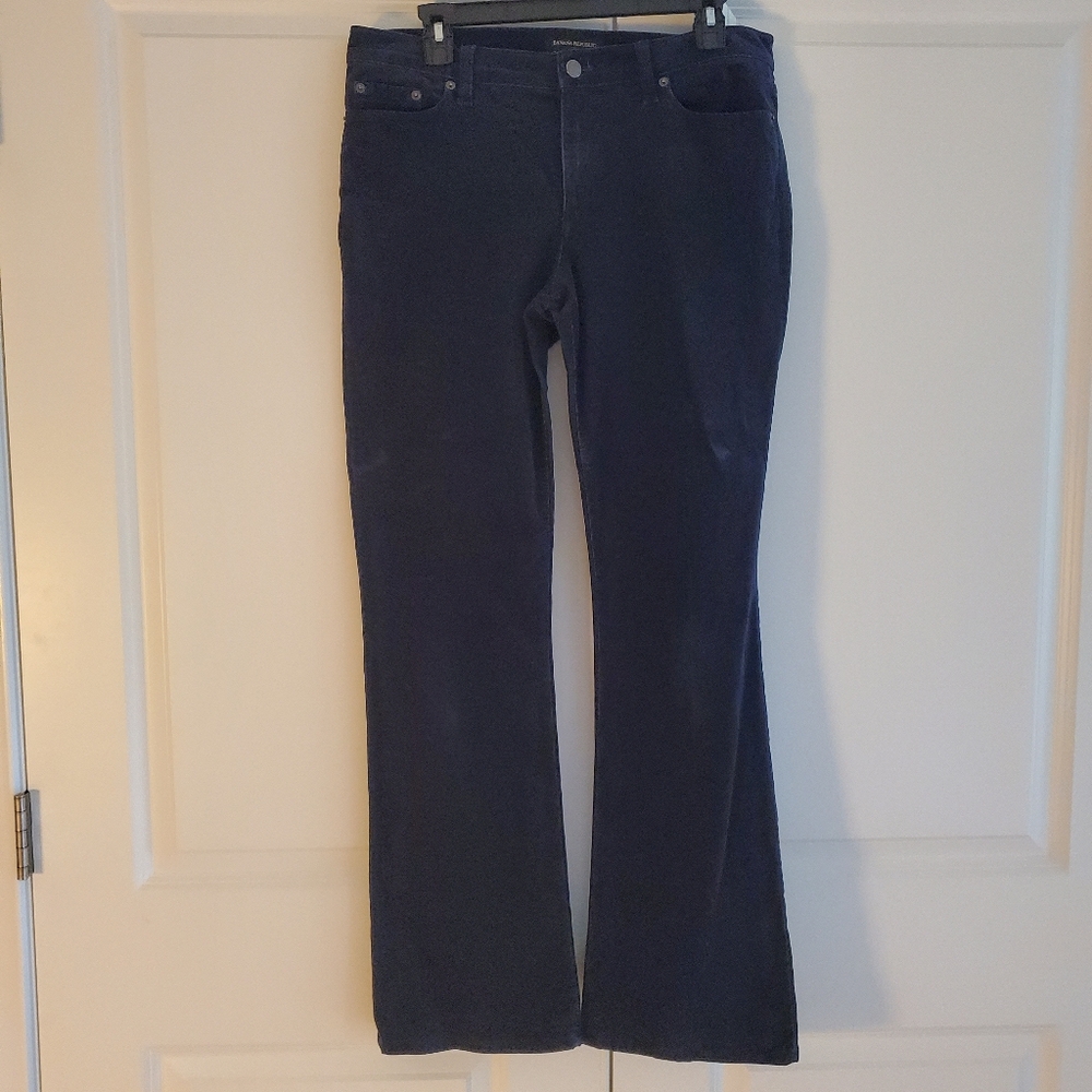 Banana Republic Dark Blue Slim Bootcut Corduroys, Size 30, casual and sleek